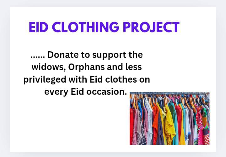 Children receiving new Eid clothing